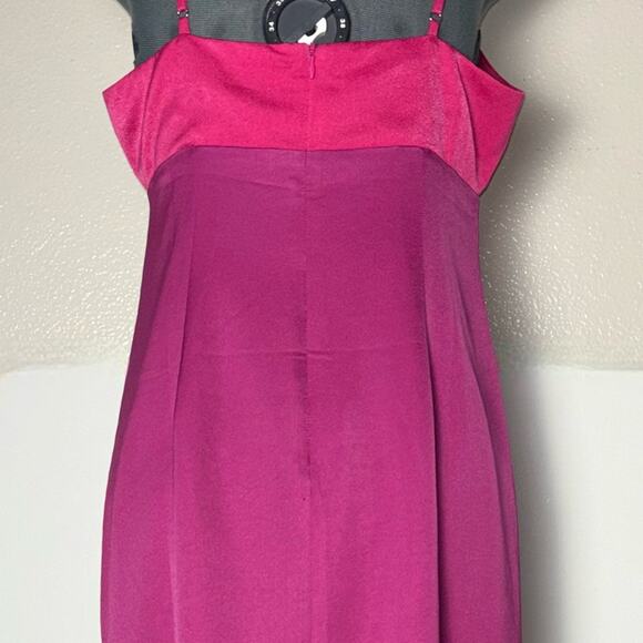 NWT Lulus Feeling Sensational Midi Dress Women's Large Color Block Pink/Magenta - Picture 15 of 16